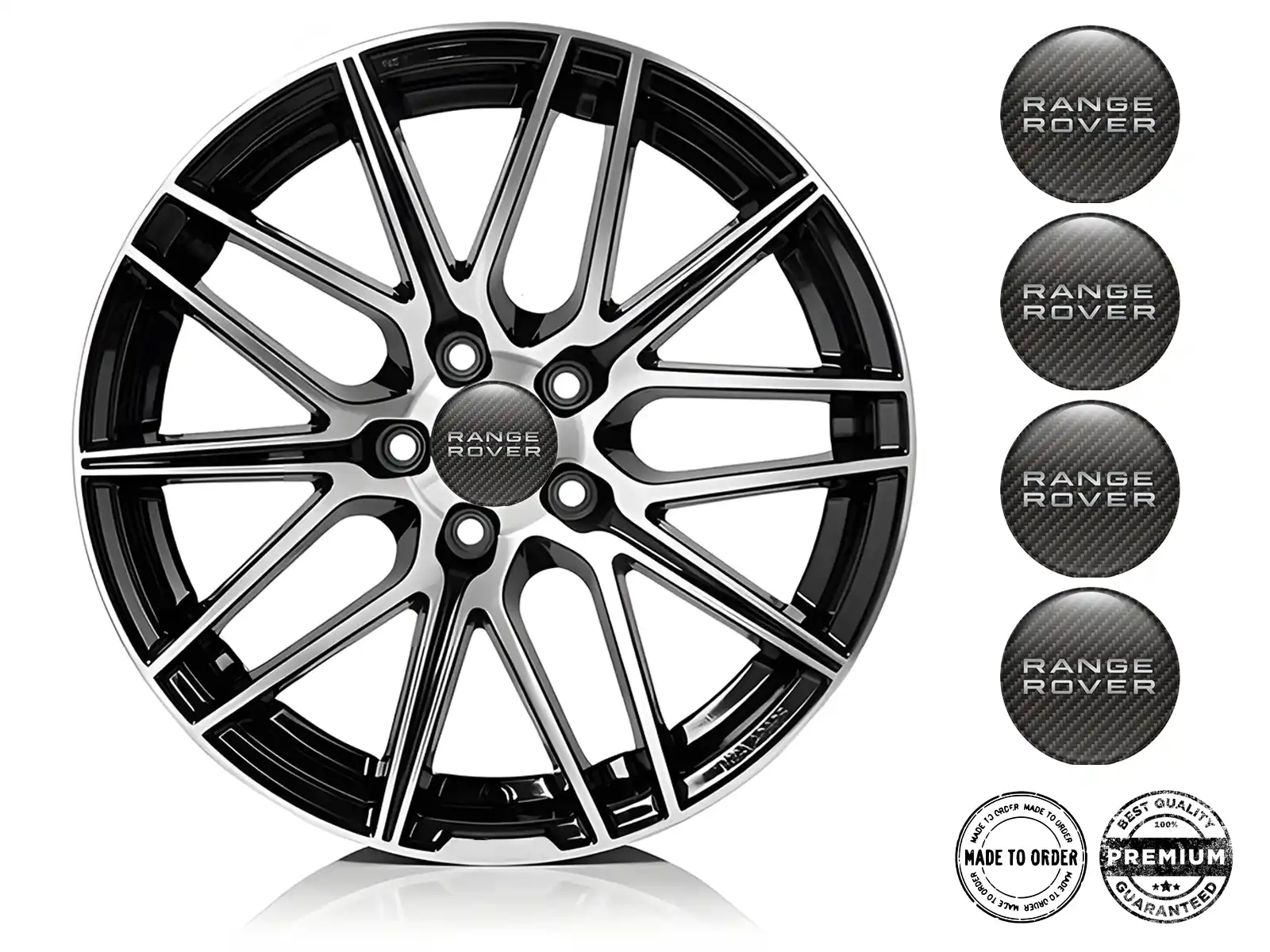 Land Rover Insignias de Rueda Estilo Pegatinas de Epoxi Premium